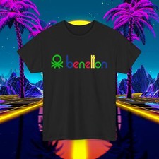 Custom Benetton vintage 1980s design t-shirt, Unisex for men and women, 90s tee picture