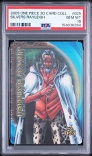 PSA 10 SILVERS RAYLEIGH #025 2009 ENSKY ONE PIECE 3D CARD COLLECTION JAPANESE picture