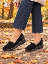 Clark's Collection Women's Sharon Dolly Black Slip-on Loafers 7m picture