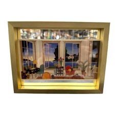 Thomas McKnight Hyannisport Gold Float Framed Vintage Postcard Print 8.5” x 11” picture