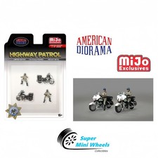 American Diorama 1:64 - Highway Patrol Motorcycles - Figures - 4pcs Set - Metal picture