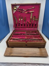 Vintage 156 Pc Thai Siam bronze flatware set picture