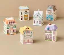 Lenox Spice Village Garden District 6 Piece Spice Jar Set Porcelain Official picture