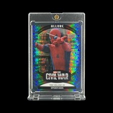 SPIDER-MAN BLACK REFRACTOR HOLO TOM HOLLAND CARD 2022 Upper Deck Allure - Marvel picture