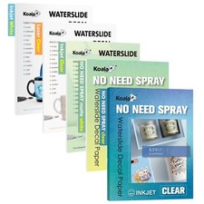 Lot Koala Waterslide Decal Paper - Clear / White / No Spray for  Inkjet or Laser picture