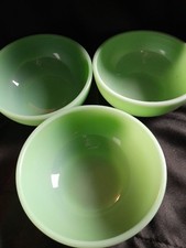 Jadeite Fire King Set Of 3 Cereal/Soup Bowls 5
