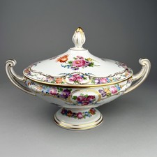 Antique / Vintage Dresden Hand-Painted Porcelain Covered Tureen EPIAG Royal 8
