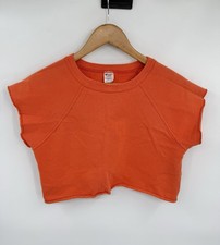 Vintage 80s Champion Raglan Crewneck Sweatshirt Adult Large Chopped Crop picture