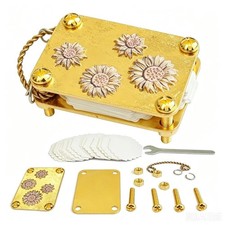 JDOQOKJ Handcrafted Metal Mini Flower Press, Miniature Flower Press Kit, Gold... picture