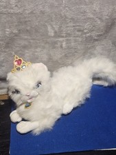 Vintage 2004 Mattel Barbie B5881 Interactive Plush White Cat Working 18