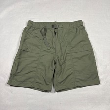 Uniqlo Geared Shorts Mens Large Olive Green Nylon Ripstop Utility Belted Hiking picture
