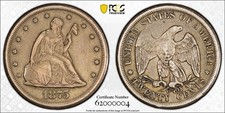 1875-CC PCGS XF40 Twenty Cent Piece, U.S. 20c Type Coin Extra Fine picture