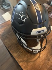 Edgerrin James Indianapolis Colts Speedflex Helmet Beckett Witnessed Black Alt picture