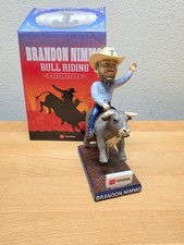 Brandon Nimmo Texas Rangers Bull Riding Bobblehead BDA Sports Toyota MLB New In picture