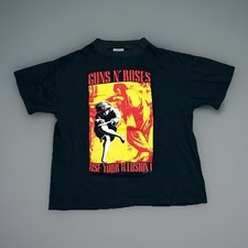 Vtg 1991 Guns N Roses Use Your Illusion I Tour T Shirt Brockum Single Stitch XL picture
