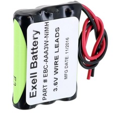 Exell Custom 3.6V 800mAh NiMH AAA Pack with 6.0