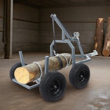 1600lb Log Trailer Heavy-Duty ATV Log Skidding Arch & Holder Set w/4x16in Wheels picture