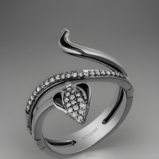 Disney Enchanted Zales Fine Jewelry Jafar Snake Ring Size 6- 1/6 Ct Tw Diamonds picture