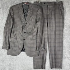 Isaia Napoli Suit Mens 40R EU 52 8R Base 'Sanita' Wool Sartoria Super Soft Italy picture