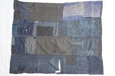 Boro Japanese Antique Fabric Indigo Aizome Cotton Textile 61 × 49