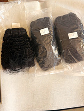 Synthetic Heat Resistant Black Curly Weft Hair Extensions 10