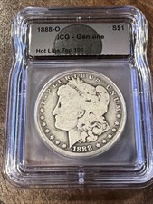 1888-O Morgan Silver Dollar Hot Lips VAM-4 Top 100 ICG Genuine Rare Variety picture