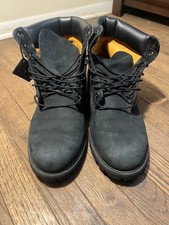 Timberland 10073 Men's Black Leather Lace-Up Ankle Work Boots Round Toe US 13 picture