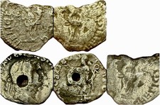 Rare Roman AR Denarius With Reverse Blockage Error & Holed AR Denarius (n=2) picture