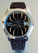 NIVADA GRENCHEN SPIDER ANTARCTIC AUTO WATCH 38MM BLACK DIAL 32072A10 FULL SET picture