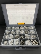 875pc: STAINLESS STEEL BUTTON HEAD SOCKET ALLEN CAP SCREW METAL TREY ASSORTMENT picture
