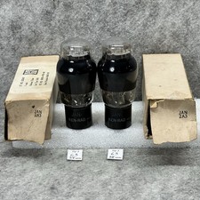 NOS MATCHED PAIR KEN RAD 2A3 DUAL FLAT PLATE BLACK GLASS TUBES FROM 1949 picture