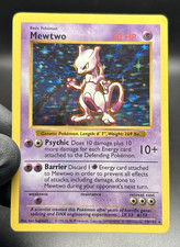Shadowless Mewtwo Holo Base Set Pokémon 1999 Vintage WOTC Rare 10/102 picture