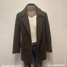 Rare J.Crew M Ludlow British Wool WWII Military Breasted Car Pea Coat/Jacket picture