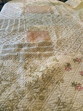 Carole Little Home Collection Quilted Floral Patchwork Shabby Chic Quilt picture