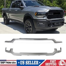 Billet Silver Front Upper+Lower Grille Molding Trim For 2019-2024 Ram 2500 3500 picture