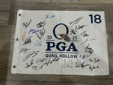 2025 PGA CHAMPIONSHIP AUTOGRAPHED FIELD FLAG picture