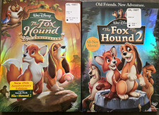 Disney The Fox and the Hound 1 & 2 DVD Lot 25th Anniversary w/ Slipcovers picture