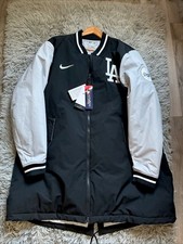 Nike Los Angeles Dodgers Black Gray Authentic Collection Jacket Dugout 2XL XXL picture