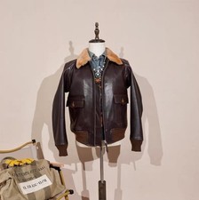 Eastman M-422A G-1 Flight Jacket 1.3mm Vegetable Tanned Cowhide Leather Dark Bro picture