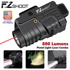 800 Lumens Hunting Flashlight Red Laser Sight Combo For Glock & Picatinny Rails picture