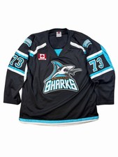 Vintage Scarborough Sharks McPherson #73 Hockey Jersey Adult L Made Canada picture