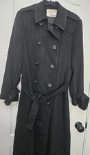 Fleurette (For Neiman Marcus) Black  Camel Hair Double Breasted Coat Size 10  picture