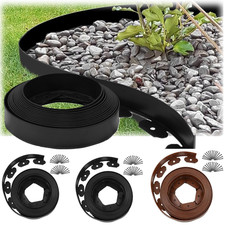 Flexible Garden Landscape Edging No Dig Lawn Edging Border With Anchoring Spikes picture