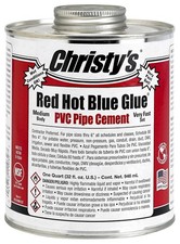 Christy's Red Hot Blue Glue Blue Cement For PVC 32 oz picture