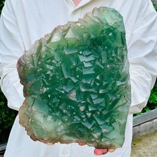 13.73LB Natural Fluorite Quartz Crystal Cluster Mineral Specimen picture
