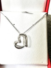 Zales Diamond Accent Brand New Never Worn Heart necklace In Box picture