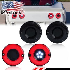 4X Smoked Red LED Rear Tail Light & White Backup Lamps For 1975-1979 Corvette C3 picture