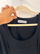 Dolce & Gabbana Black Sheer Chiffon Shift Dress Sleeveless Scoop Neck, S picture