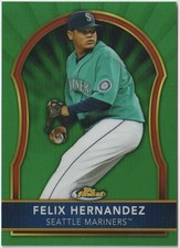 2011 Topps Finest #8 Felix Hernandez Green Refractor /199 Seattle Mariners picture