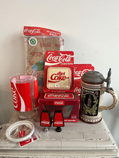 Vintage Coca-Cola Original Unused Bar LOT Coasters Out Fishing Stein Soda Pulls picture